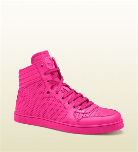 pink gucci shies|pink gucci sneakers high top.